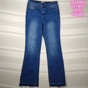 Bleu Flare Hem Jeans with Raw Edge Detail Size 10 NEW